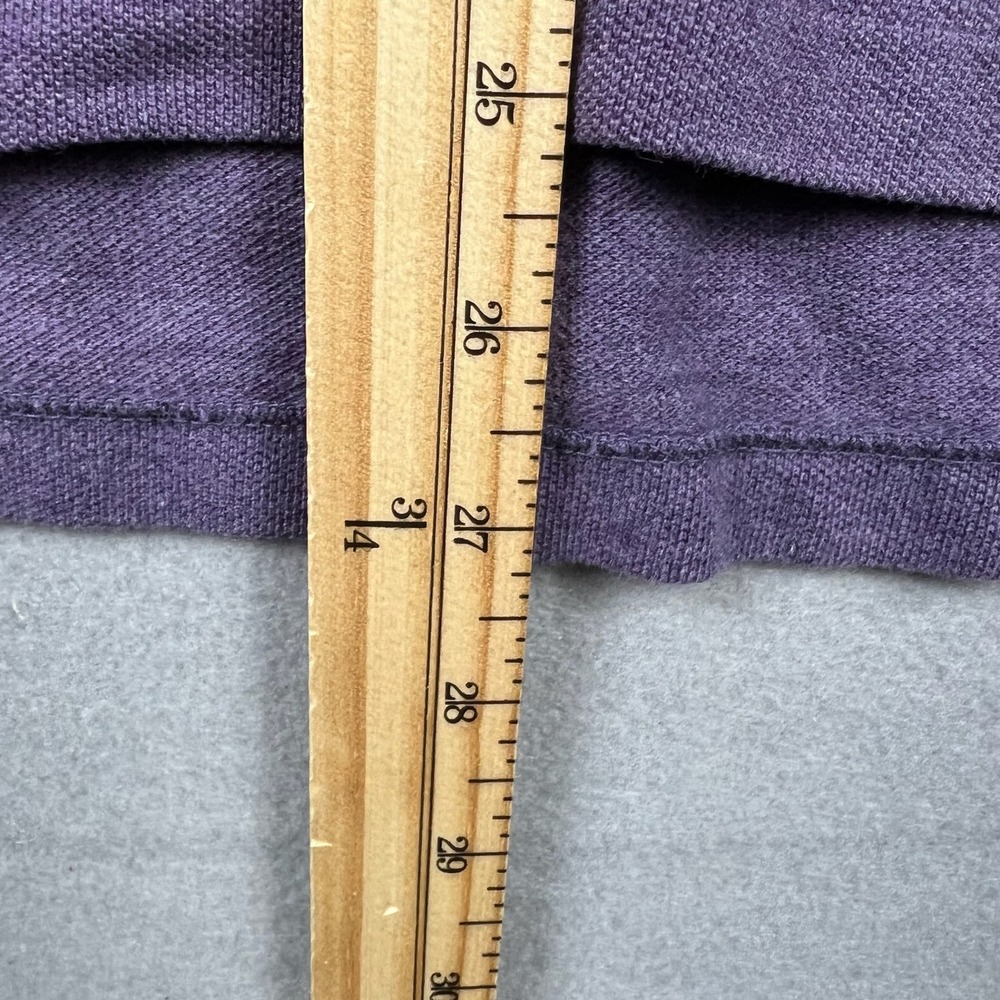 Vintage Polo Ralph Lauren Men Large Purple Solid Pique Polo Shirt Pony Logo Y2K - Picture 7 of 7